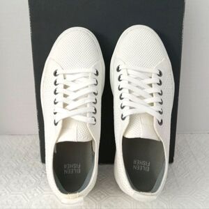 EILEEN FISHER Peris Recycled Stretch Knit White Wedge Sneaker Womens Size 5.5